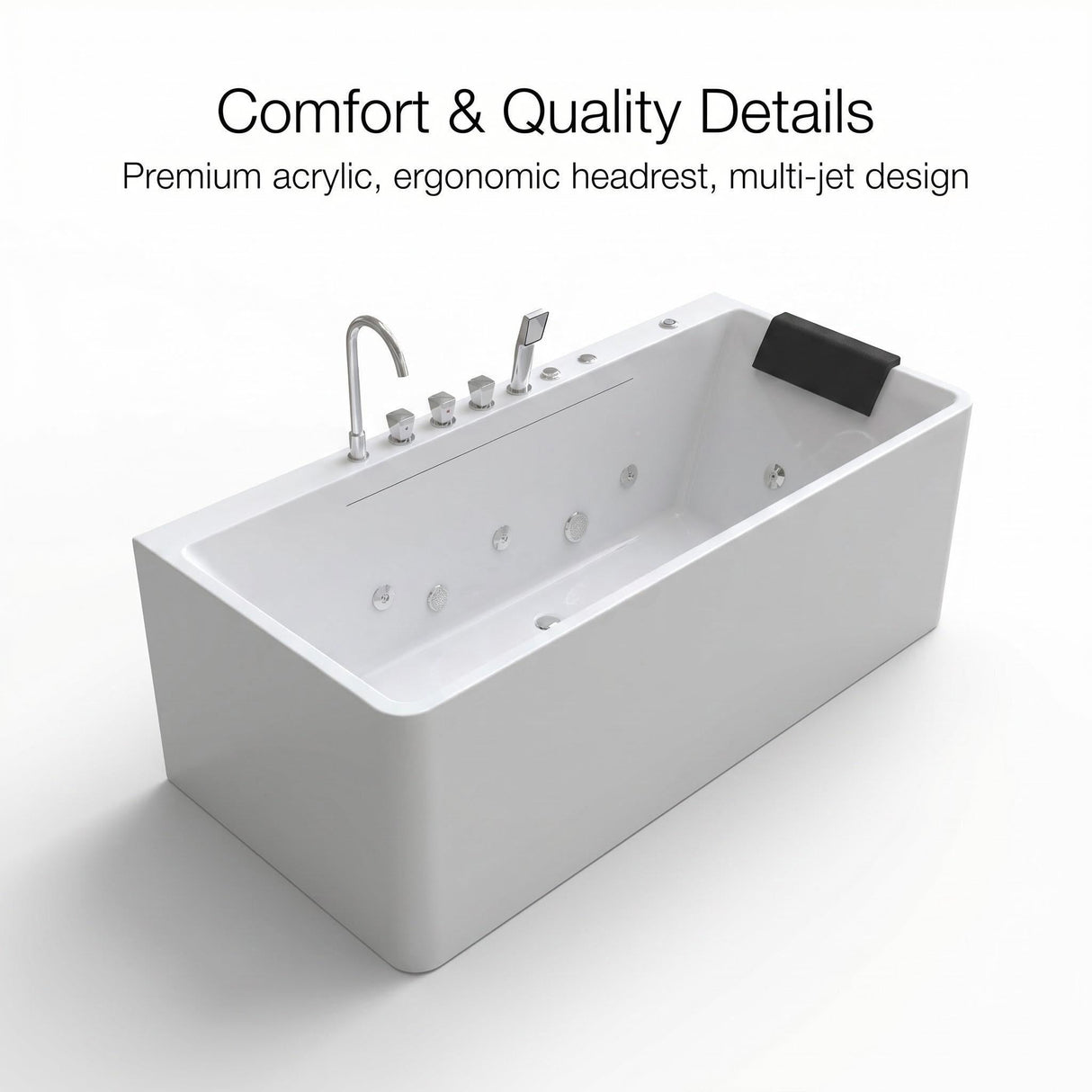 67-Inch Single-Person Luxury Whirlpool Bathtub