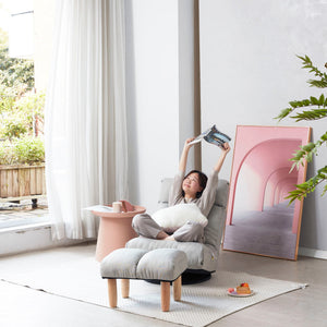 Adjustable Japanese Reclining Floor Chair Sofa With Metal Frame For Living Room