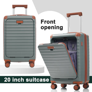 Deluxe 5-Piece Hard-Side Luggage Set with USB and TSA Locks - Multiple Colors