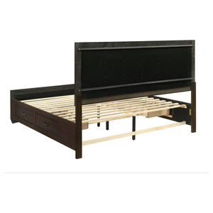 Kauffman 4-piece Eastern King Bedroom Set Dark Cocoa