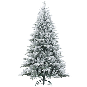 HOMCOM 7ft Snow Flocked Artificial Christmas Tree