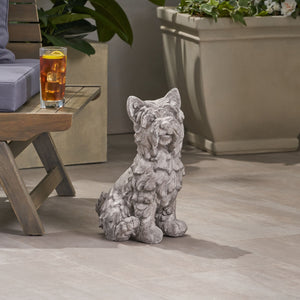 Cricket Dog Cast Stone Garden Statue