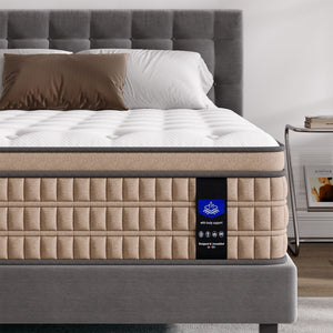 14" King Mattress Hotel Collection Hybrid Mattress With Gel Memory Foam & Pocket Springs