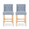Vienna - Contemporary Fabric Tufted & Wingback Counter Stools (Set of 2)