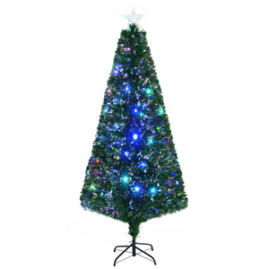 HOMCOM 6' Tall Douglas Fir Pre-Lit Artificial Christmas Tree