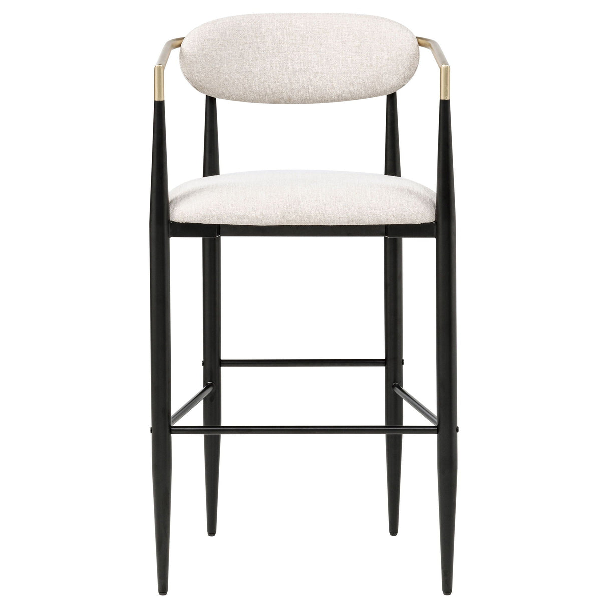 Tina Fabric Upholstered Bar Chair Beige (Set of 2)