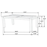 Guster Rustic Golden Brown Rectangular Dining Table