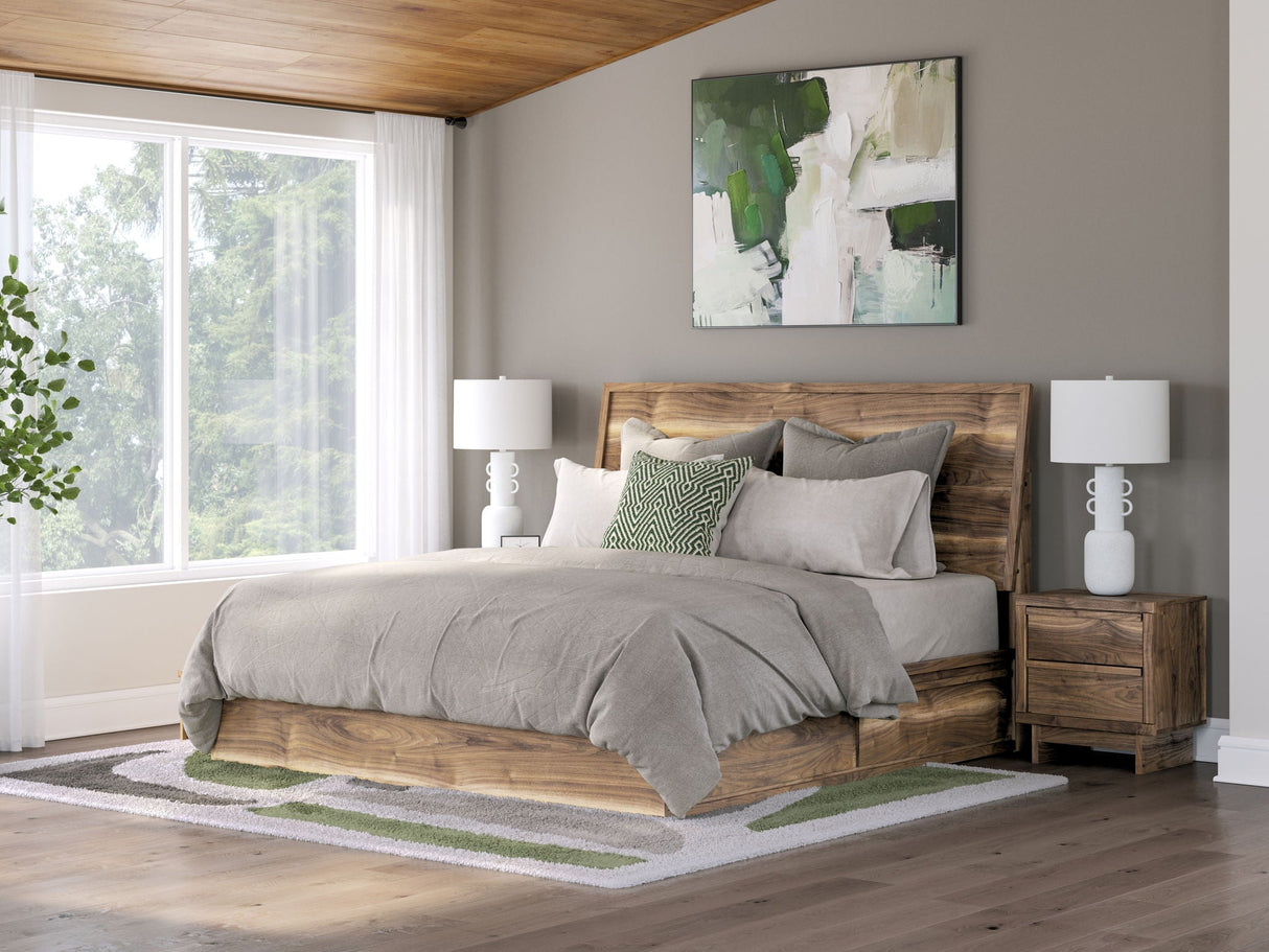 Chirason - Panel Bed With Storage