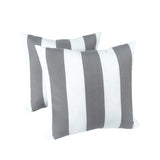 2 Pack Weatherproof Outdoor Cotton Pillow Set, Water and Fade Resistant
