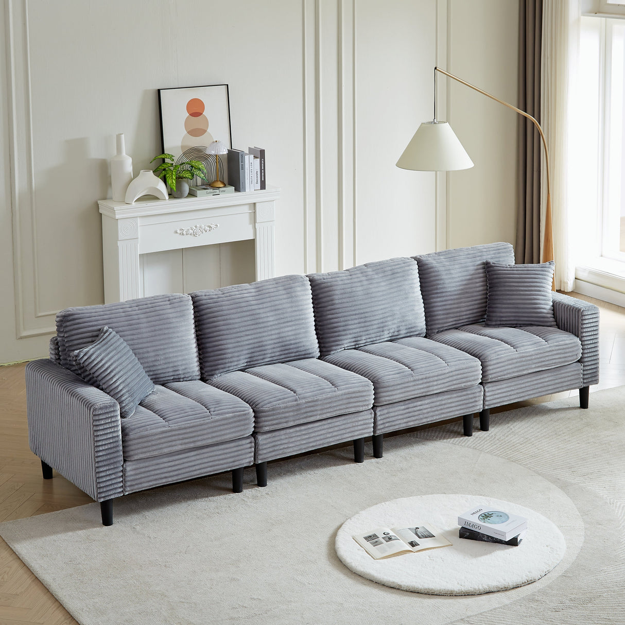 The Beverly Corduroy U-Shaped Sectional Sofa