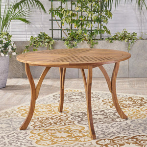 Outdoor Dining Set – Acacia Wood Hermosa Table & Wicker Chairs