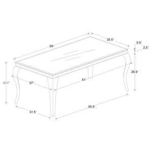 Dining Table - Black / Silver