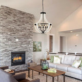 Modern White Solid Wood Chandeliers