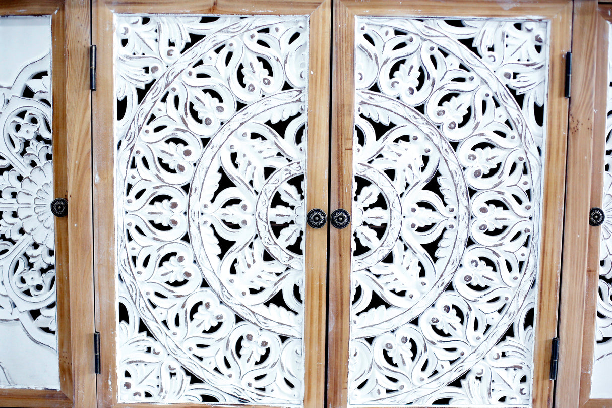 Hollow-Carved Accent Cabinenet