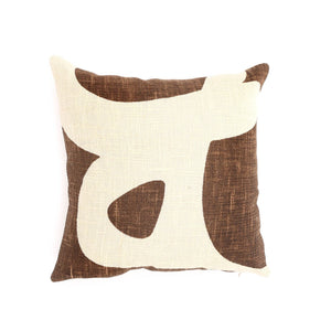 Handcrafted Cotton Slub Abstract Printed Square Pillow