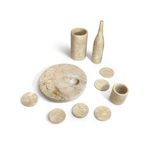 10 Pieces Luxury Natural Marble Dining Room Accessories Set