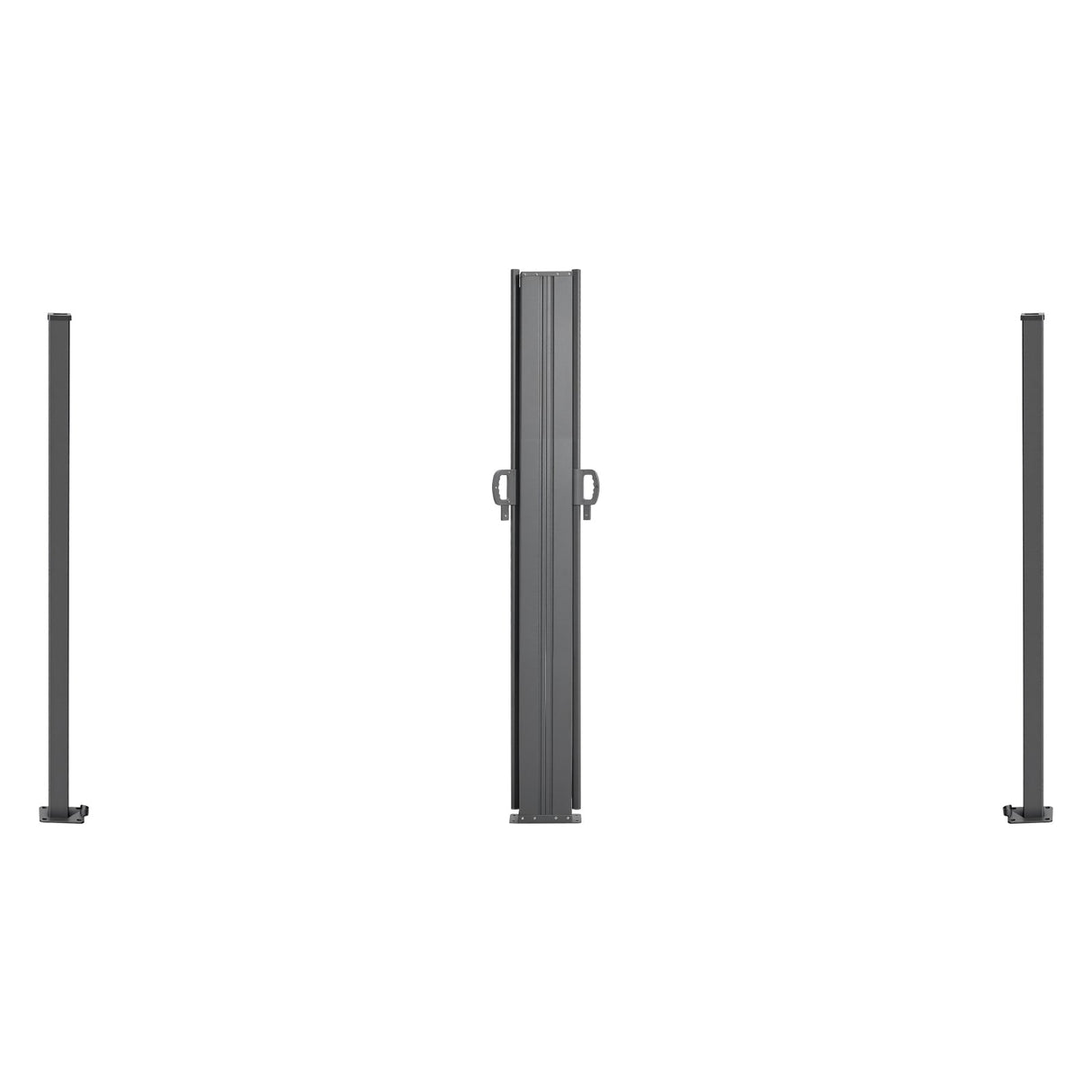 Retractable Side Awning, 71" x 236" Patio Screen with Waterproof Polyester Fabric