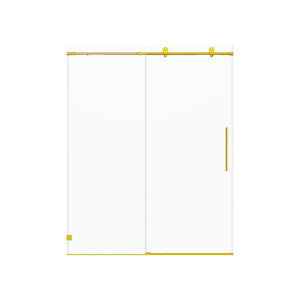 Frameless Single Sliding Soft Close Shower Doors, 5/16" Sgcc Tempered Glass