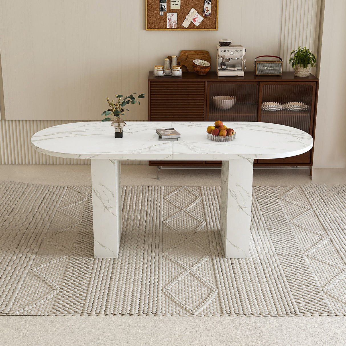 Oval Dining Table - White