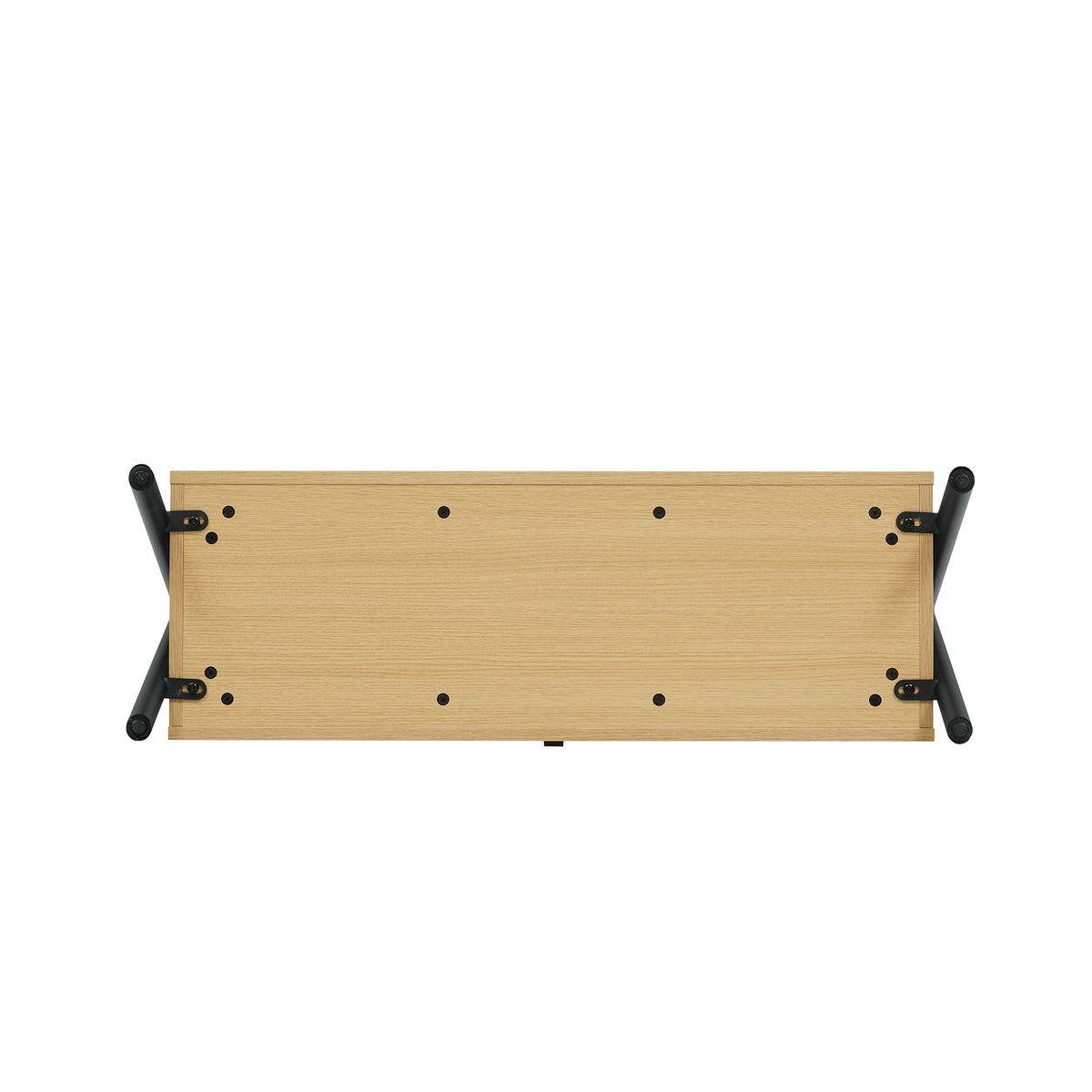 Paloma - Open Hanging Closet With Storage - Light Oak