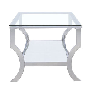 Saide Rectangular Glass Top Coffee Table Chrome