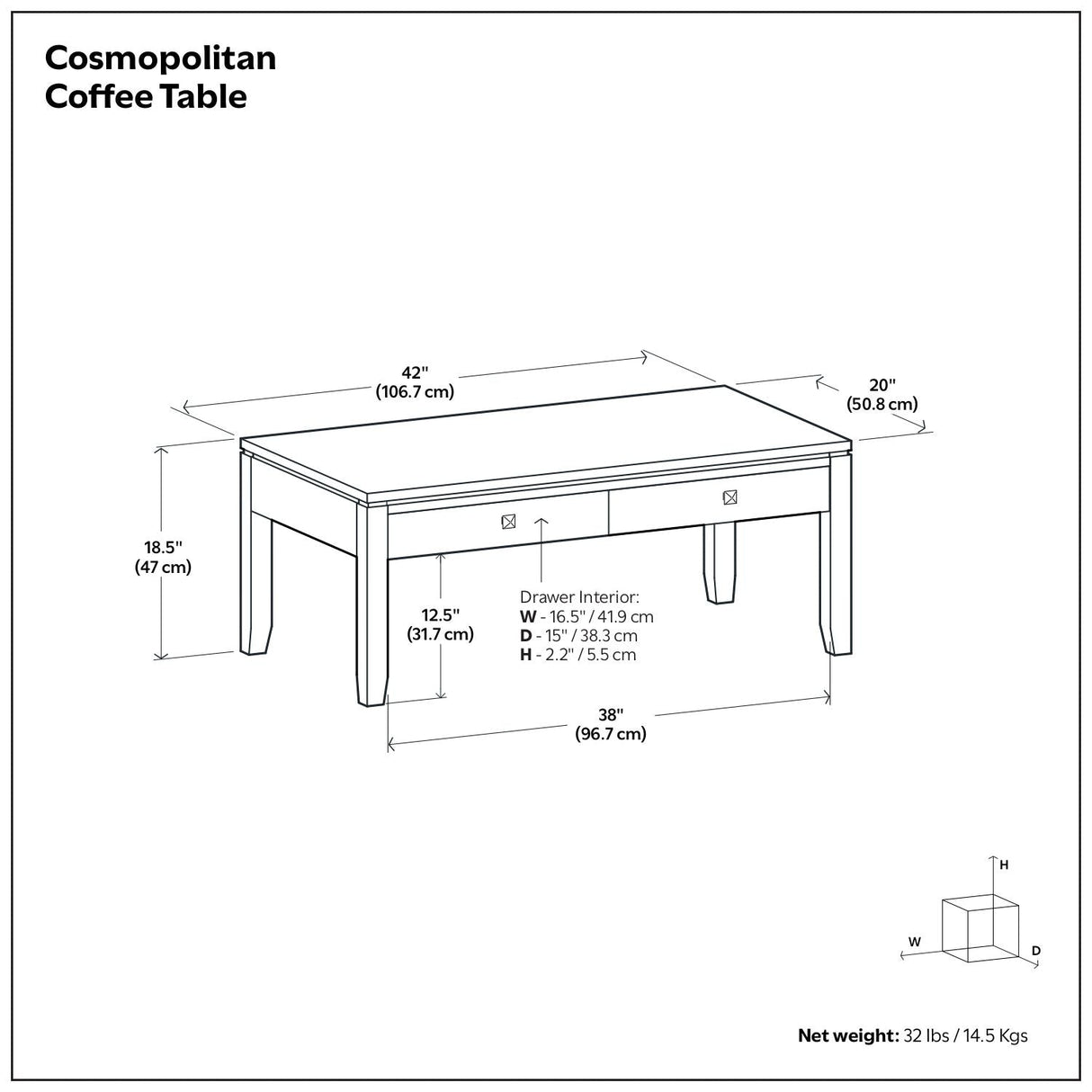 Cosmopolitan - Multipurpose Table