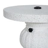 Berra MGO Outdoor Patio Side Table Umbrella Base with Sand-Filling Design