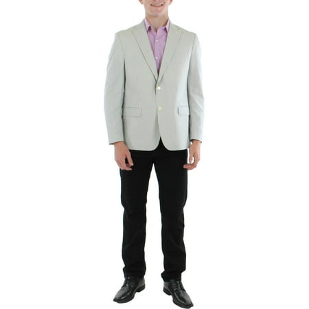 Lauren Ralph Lauren Mens Seersucker Classic Fit Sportcoat