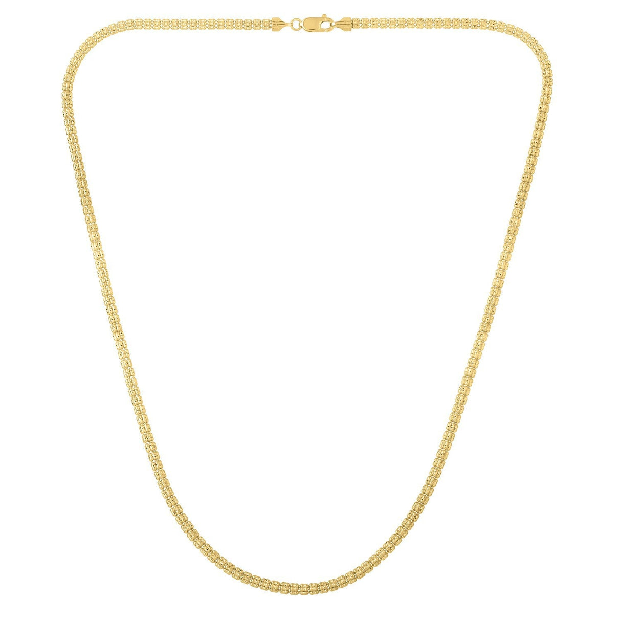 Ice Barrel Chain in 14k Yellow Gold (3.10 mm)