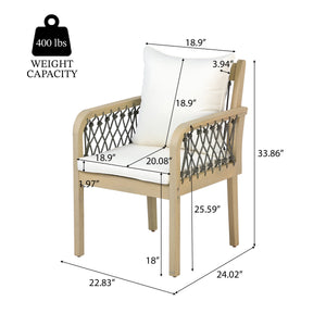 7-Piece Outdoor Acacia Wood Dining Set