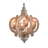 Farmhouse 6-Light Wood Chandelier Pendant Light Fixture