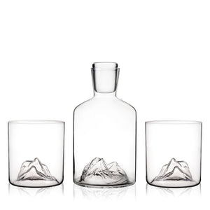 Mountain Crystal Decanter and Tumbler Set