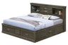 Traditional Style Bookcase Storage Bed