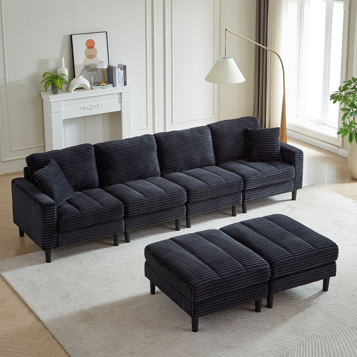 The Beverly Corduroy U-Shaped Sectional Sofa