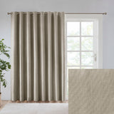 Printed heathered blackout window patio panel