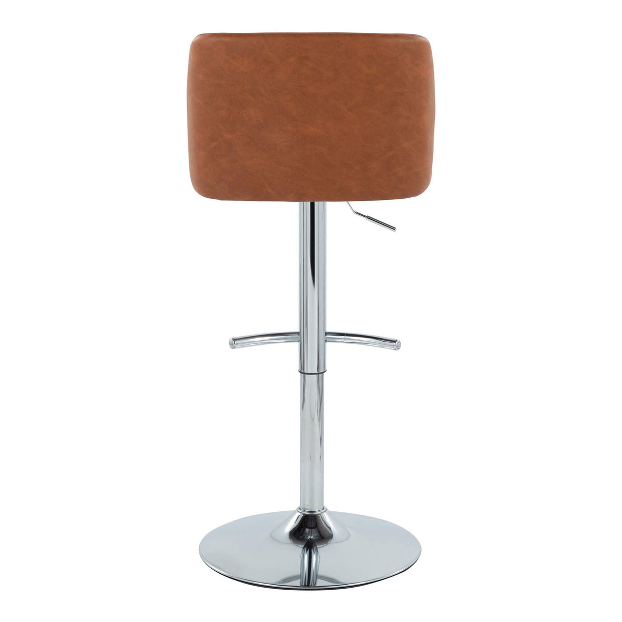 Toriano - Contemporary Adjustable Barstool With Swivel & Rounded T Footrest (Set of 2)