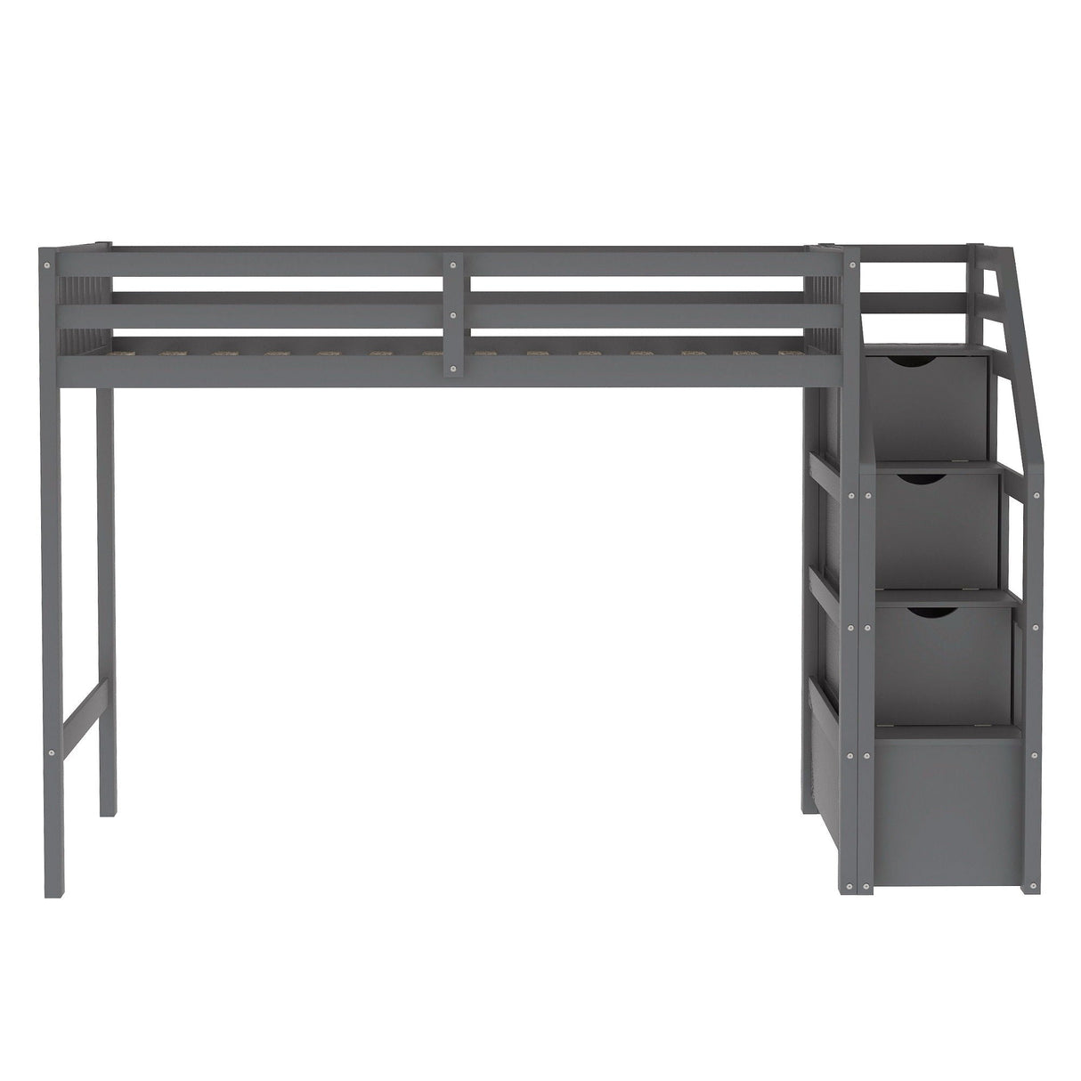Loft Bed With Staircase And Storage