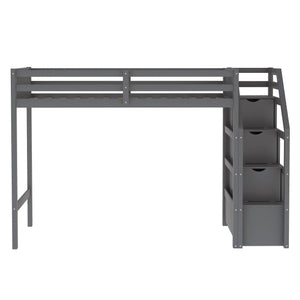 Loft Bed With Staircase And Storage