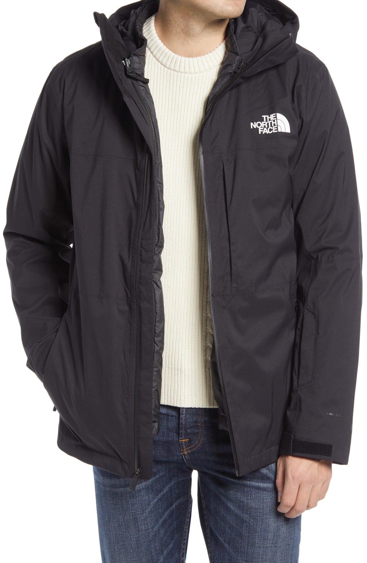 Men's Black Thermoball Eco Triclimate Water Resistant Jacket