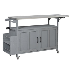 Foldable Outdoor Kitchen Island Patio Mobile Kitchen Cart