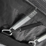 14ft powder-coated advanced trampoline with basketball hoop inflator and ladder(outer safety enclosure) orange