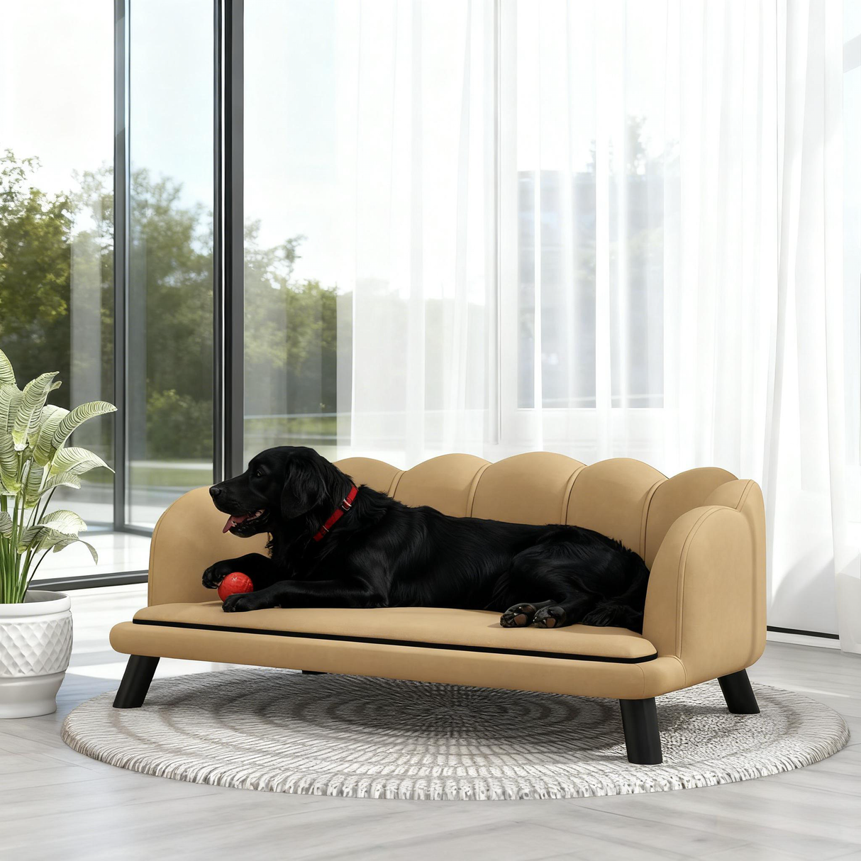 Coffee Pearl Design Pet Sofa