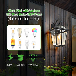10" 2-Piece Outdoor Wall Lanterns
