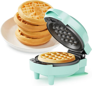 4" Kids Mini Waffle Maker - Waffle Iron with 6PCS Removable Plates