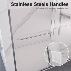 Modern Semi Frameless Double Sliding Shower Door