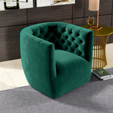 Delaney Velvet Swivel Club Chair