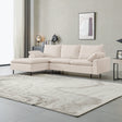 L-Shaped-linen-sectional-sofa-with-right-chaise(left-facing-chaise),Beige-