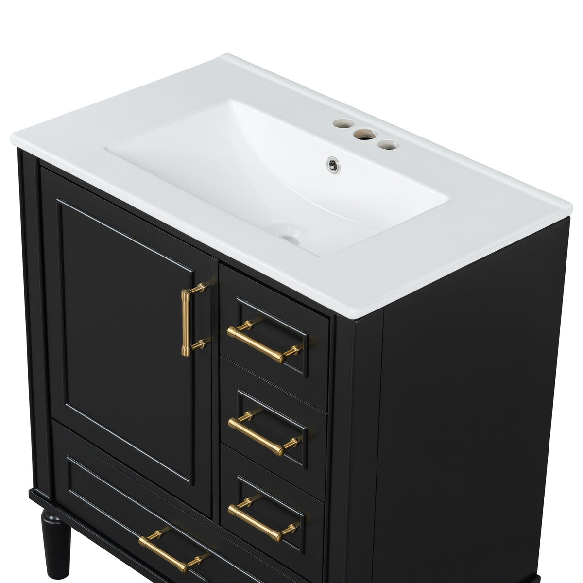 Traditional Bathroom Vanity Set With Soft Close Doors