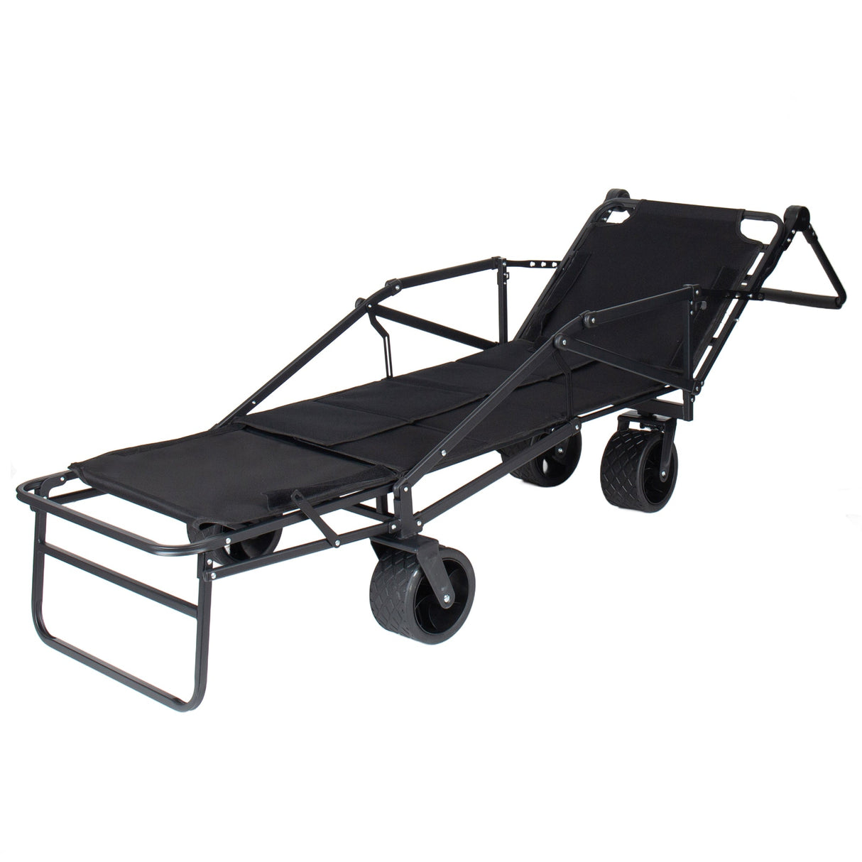 2-in-1 Multifunctional Folding Wagon Cart and Convertible Beach Chair