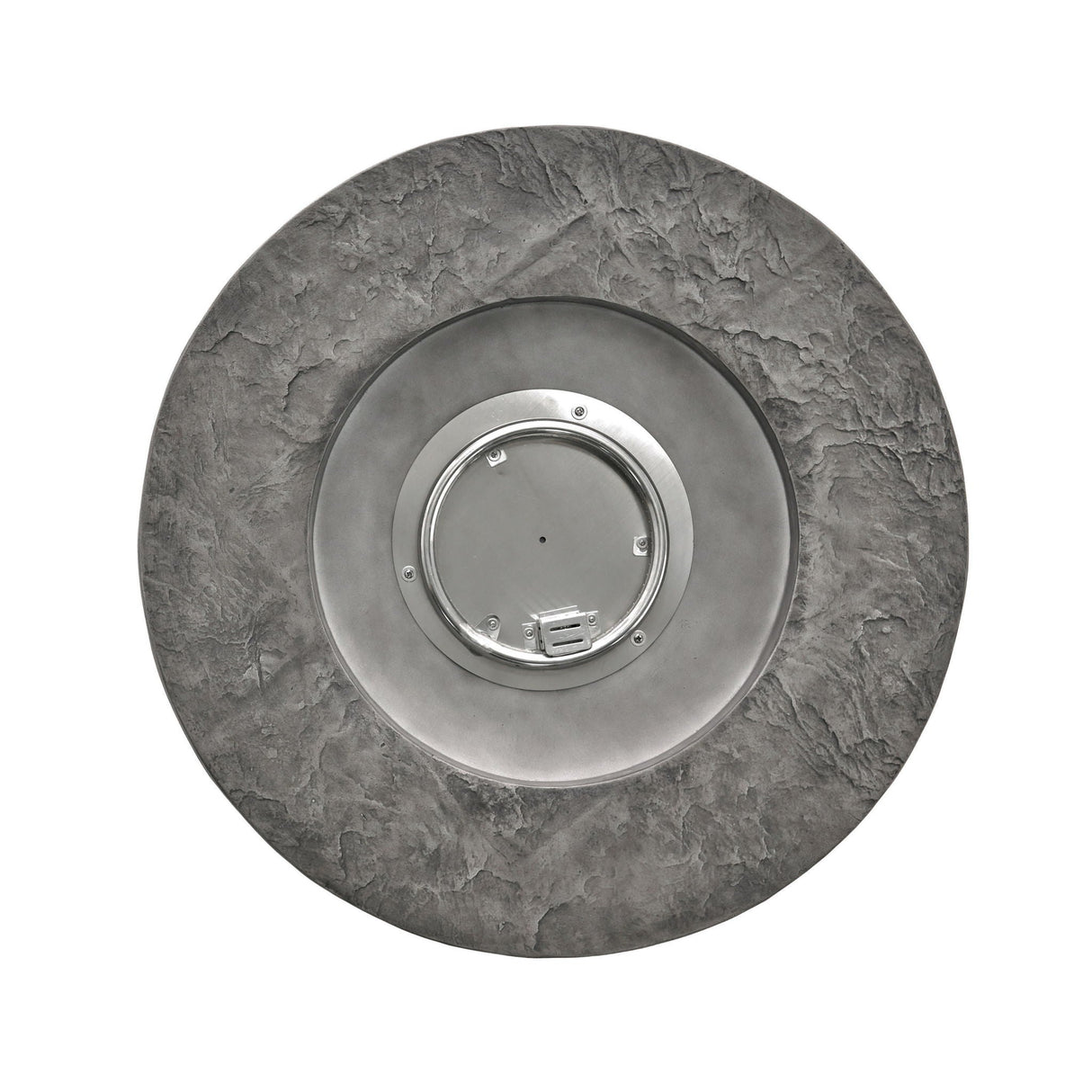 Transitional Outdoor 32" Round Propane Fire Pit Table, Lightweight Concrete Construction - Stone Gray